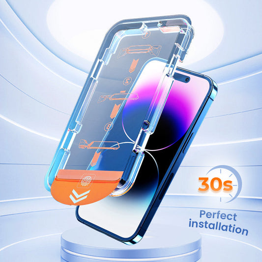 🔥Limited Time 49% OFF🔥4K HD/Anti-Peeping Tempered Glass Screen Protector with Auto Dust-elimination Installation for iPhone