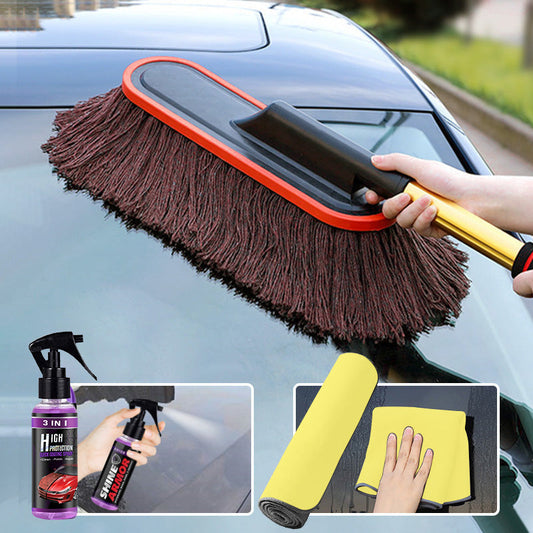 "Luxury Car Care: Premium Wax Brush & Dusting Wand for Ultimate Cleaning"💥💥